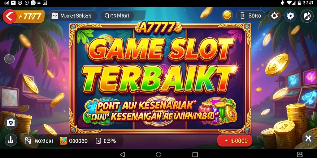 Screenshot menunjukkan aksi seru gameplay Slot A7777 dengan grafis yang menarik.