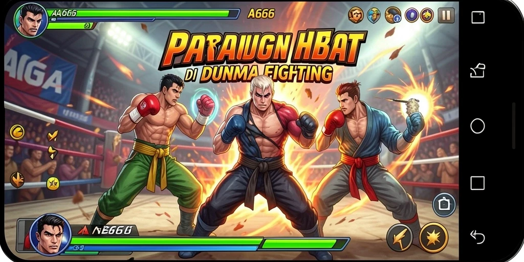 Gameplay AA666 menampilkan aksi pertarungan yang intens dan seru.