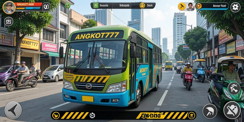 Tampilan gameplay ANGKOT777 yang realistis dan menarik.