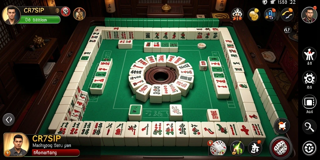 Tampilan gameplay menarik dari CR7SIP yang menampilkan permainan Mahjong.