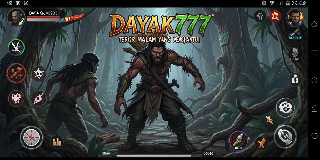 Tampilan gameplay DAYAK777 yang mencekam dan menyeramkan.