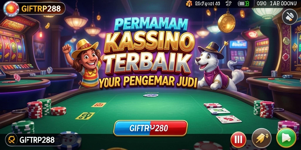 Tampilan antarmuka GIFTRP288 yang menarik dengan gameplay Kasino.