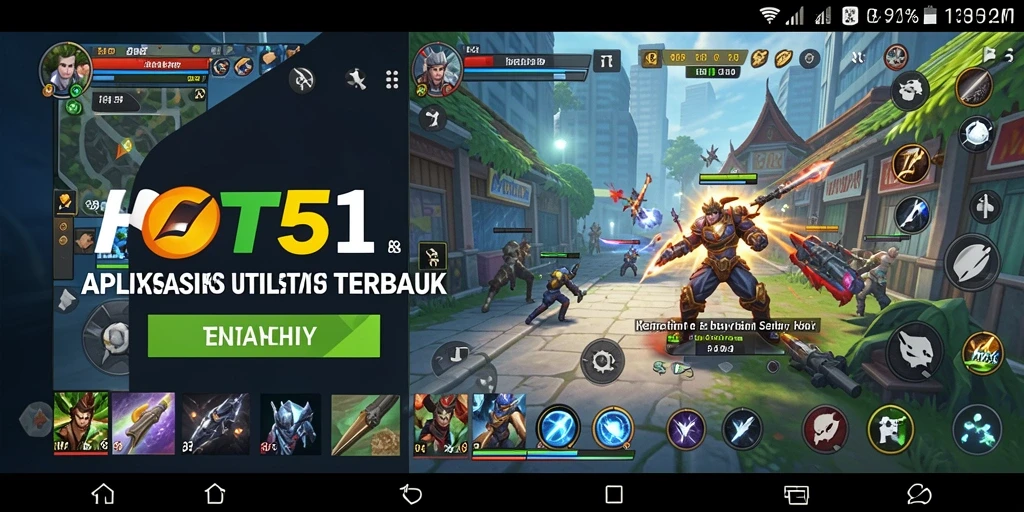Tampilan antarmuka pengguna HOT51 yang modern dan fungsional.