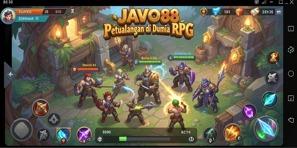 Tampilan gameplay JAVO88 dengan karakter dan lingkungan yang indah.