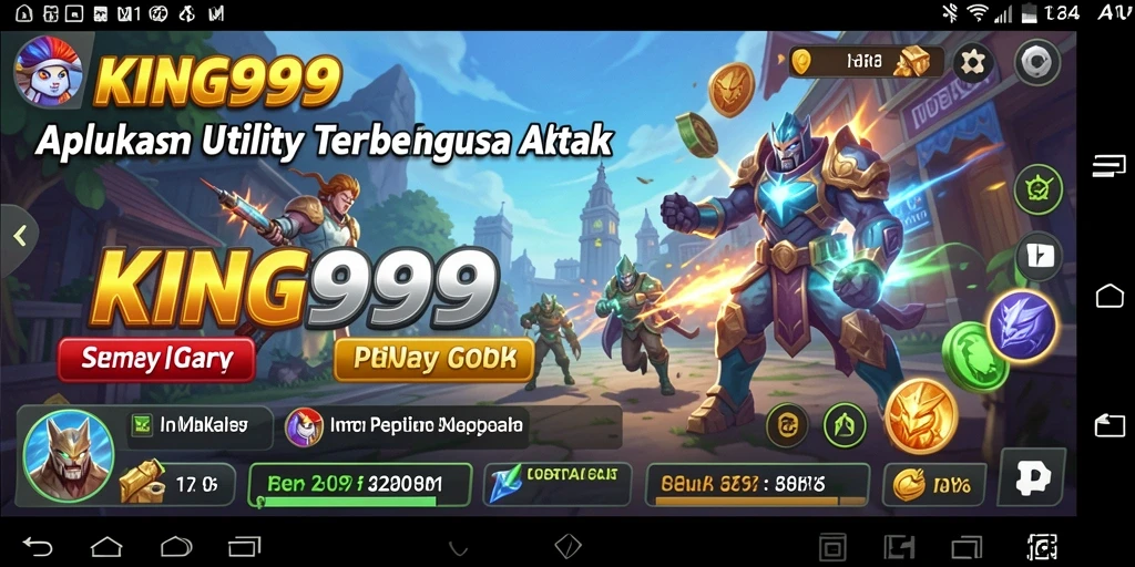 Screenshot KING999 menampilkan antarmuka aplikasi Utility yang user-friendly.