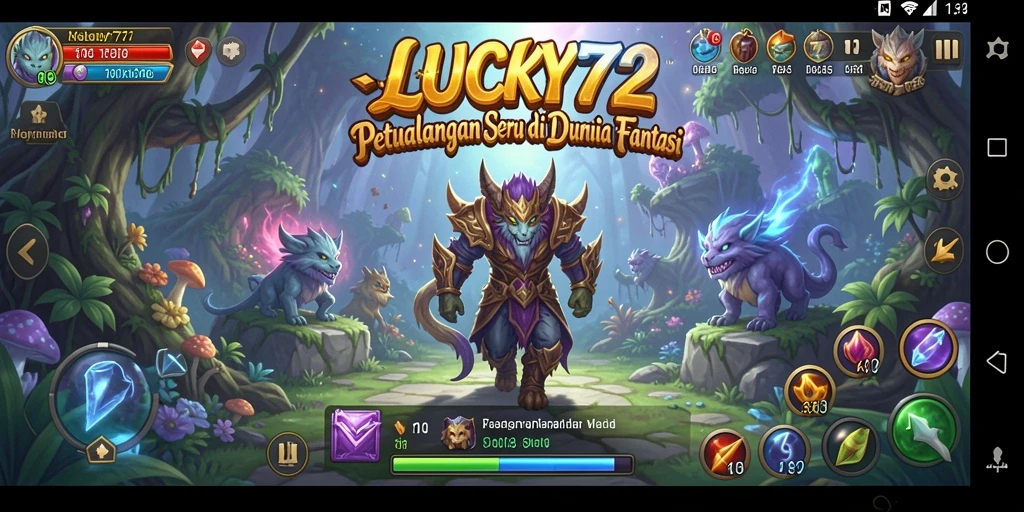 Tampilan gameplay petualangan yang seru di LUCKY72.