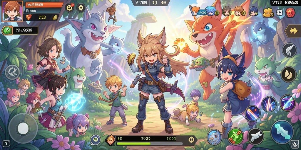 Menampilkan gameplay seru dengan karakter anime favorit.